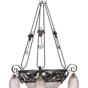 Appraisal: Manner of Muller Fr res French Early th Century Chandelier