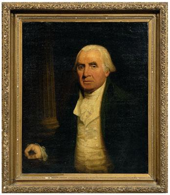 Appraisal: Wahl family Philadelphia portrait half portrait of a gentleman in