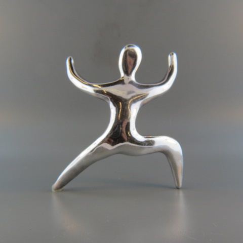 Appraisal: Sterling Silver Figural Brooch climbing figure x made in Israel