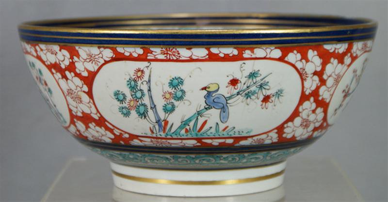 Appraisal: Samson porcelain Chinese Export style bowl enameled bird in landscape