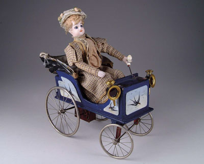 Appraisal: AN EXQUISITE FRENCH CLOCKWORK PHAETON WITH LADY DRIVER A remarkable