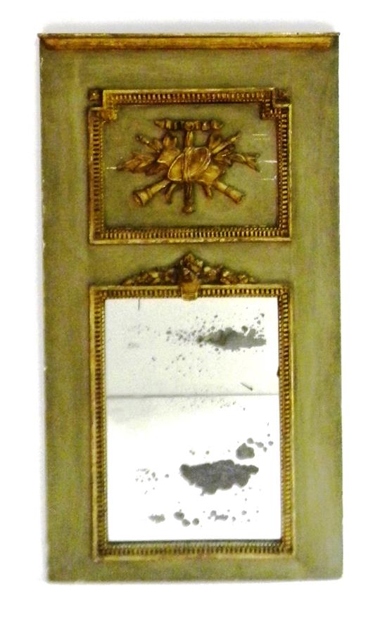 Appraisal: Late th early th C French wall mirror rectangular grey-green