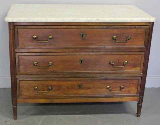 Appraisal: th Century French Fruitwood Directoire Commode With drawers and shaped