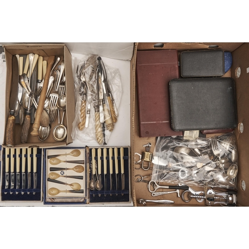 Appraisal: Miscellaneous plated flatware Victorian and later to include several cased