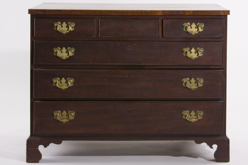 Appraisal: Inlaid Chest of Drawers English early th c mahogany and