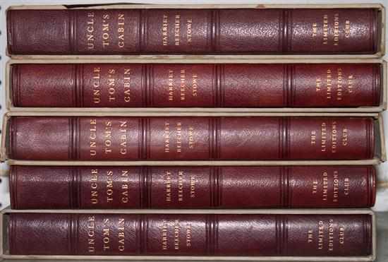 Appraisal: Fine Press Illustrations Five copies of Harriet Beecher Stowe ''Uncle