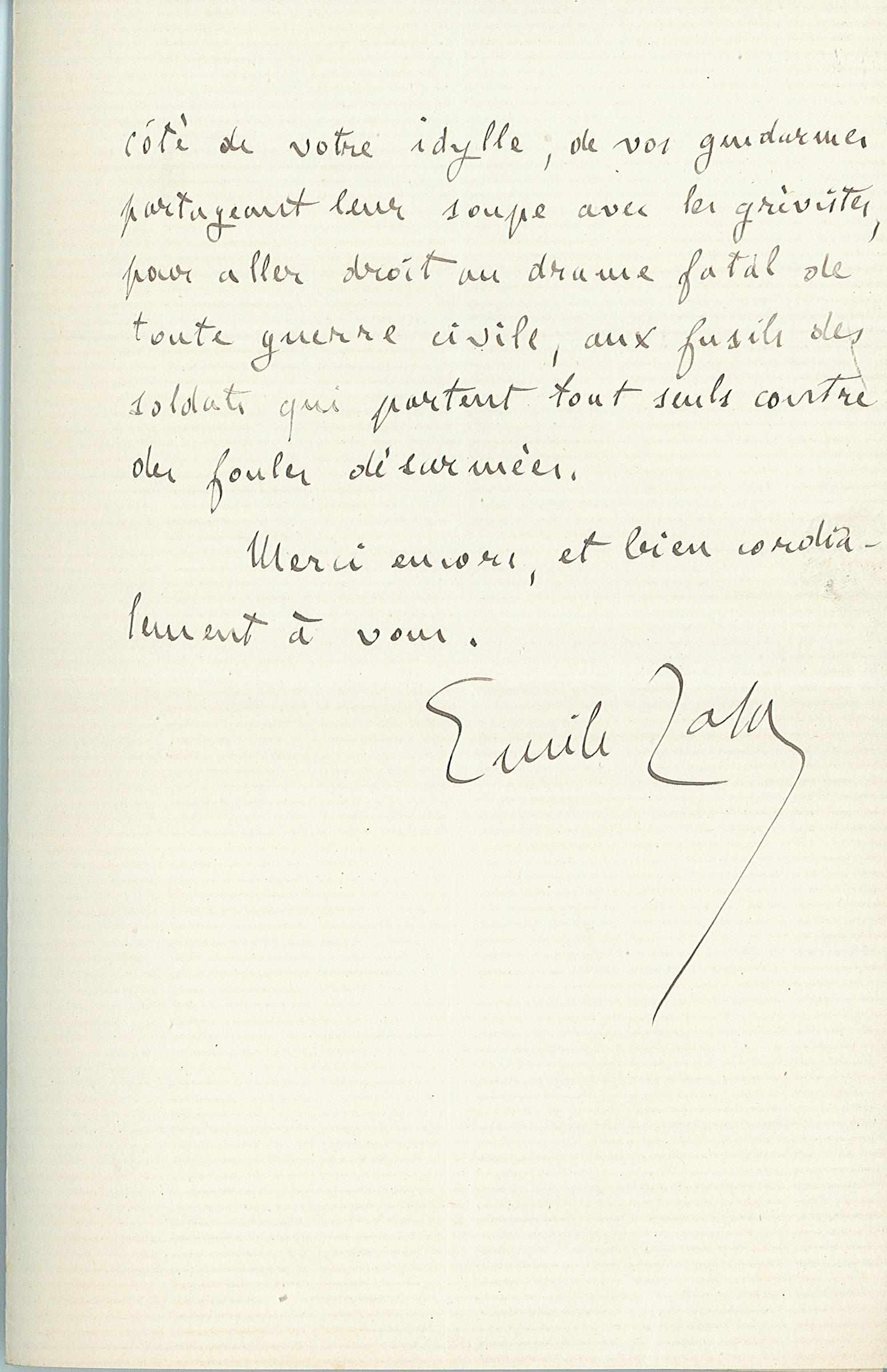 Appraisal: ZOLA EMILE Autograph Letters Signed ''Emile Zola'' each pp vo