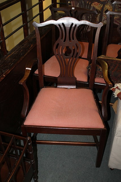 Appraisal: A SET OF SEVEN TH CENTURY MAHOGANY DINING CHAIRS with