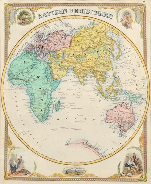 Appraisal: TH CENTURY MAP OF THE EASTERN HEMISPHERE