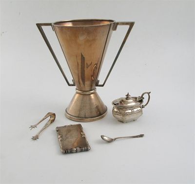 Appraisal: An Art Deco two handled trophy cup by Goldsmiths Silversmiths