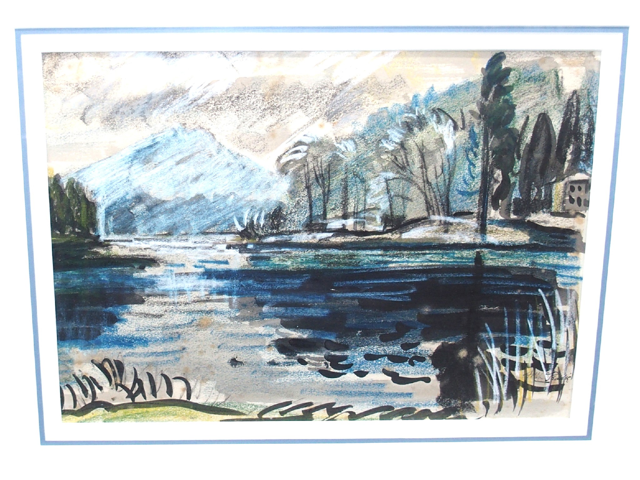 Appraisal: ARCHIBALD PEDDIE 'Loch and Mountain' 'Coastal Estuary' signed ink and