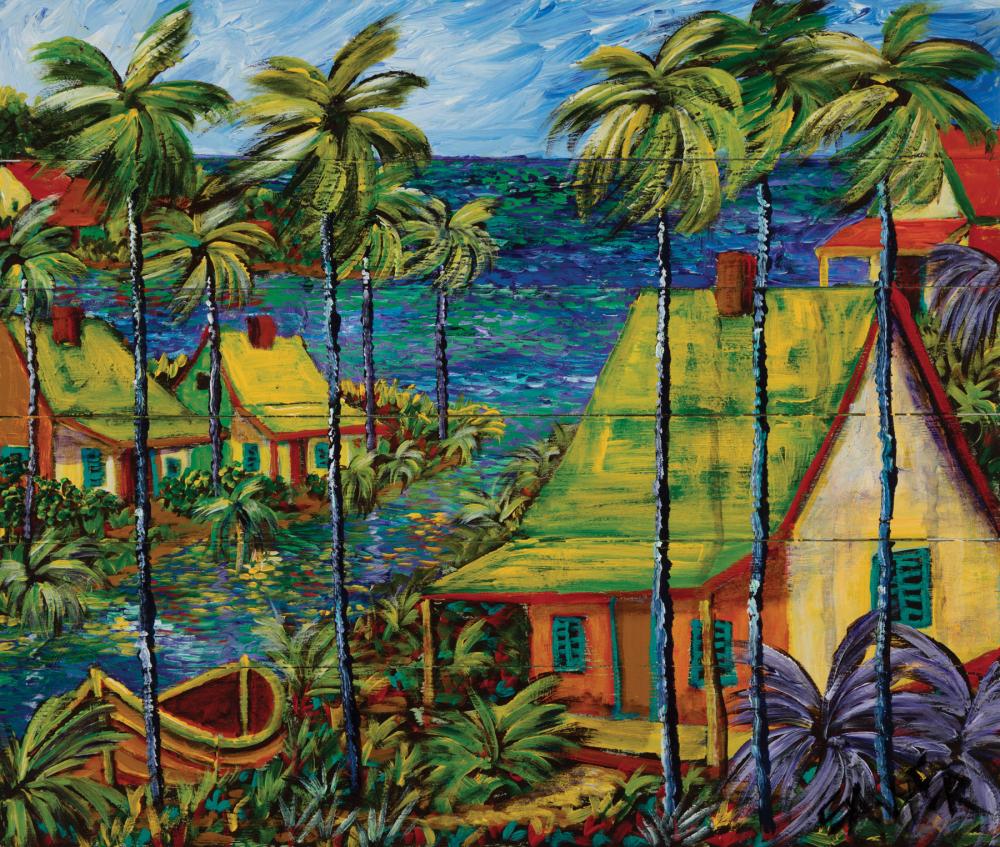 Appraisal: Don Sawyer American Florida b St Etienne Bay acrylic on