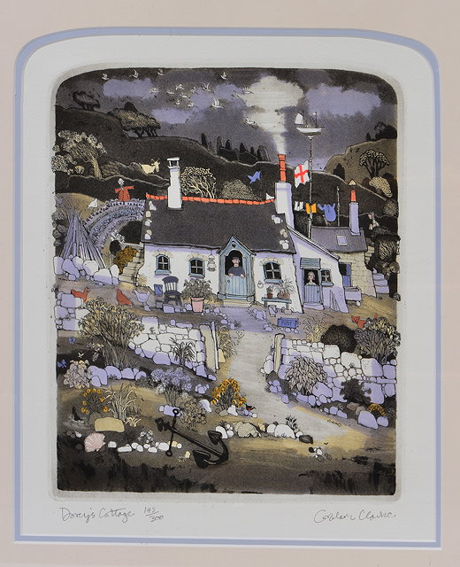 Appraisal: GRAHAM CLARKE TH CENTURY 'DOVEY'S COTTAGE' a coloured print signed