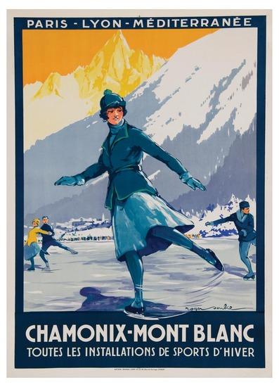 Appraisal: SOUBIE Roger - CHAMONIX - MONT BLANC PLM lithograph in