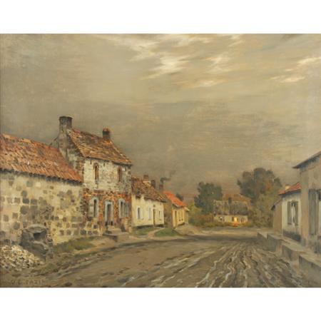 Appraisal: Jean-Charles Cazin French - Rue Grise Estimate -