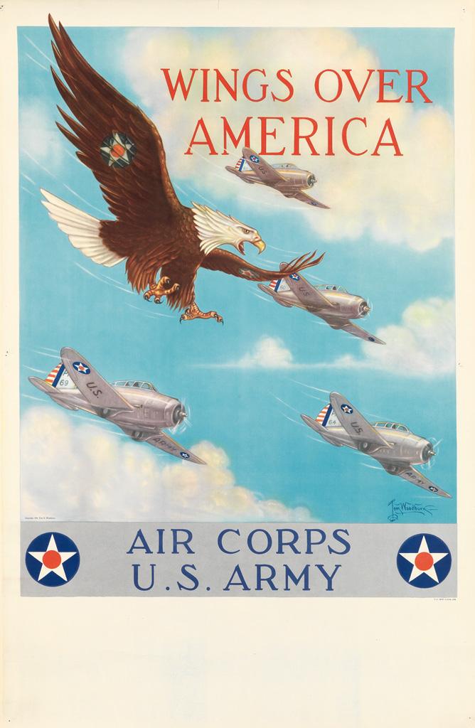 Appraisal: TOM B WOODBURN - WINGS OVER AMERICA x inches x