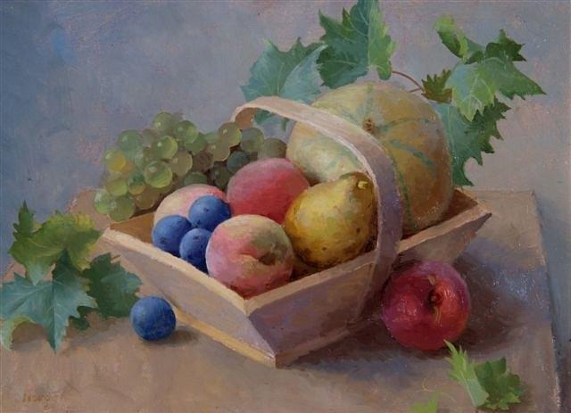 Appraisal: GERALD NORDEN British - 'Fruit in a small wooden carrier'