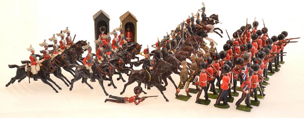 Appraisal: COLLECTION OF LOOSE PRIMARILY OVERPAINTED BRITAINS INCLUDING ND LIFE GUARDS