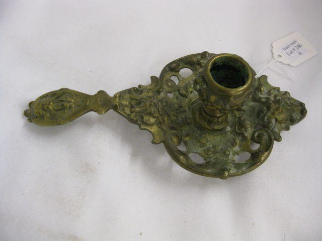 Appraisal: Victorian Brass Chamberstick rococo design