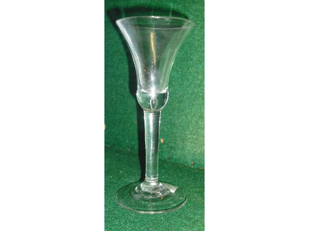 Appraisal: th century Continental wine glass with bell bowl and plain