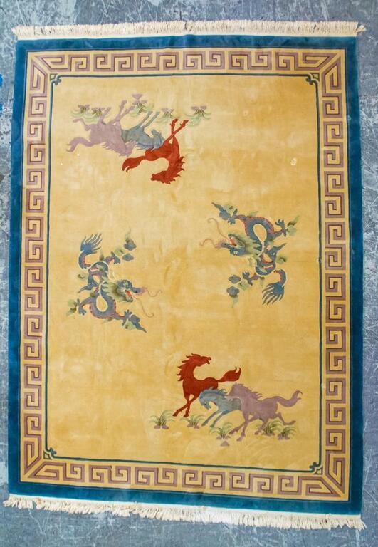 Appraisal: ROOM SIZE ART DECO STYLE CHINESE RUGChinese room size rug