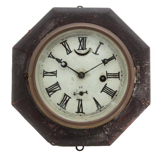 Appraisal: Sale Lot A Continental Tole Wall Clock th century of