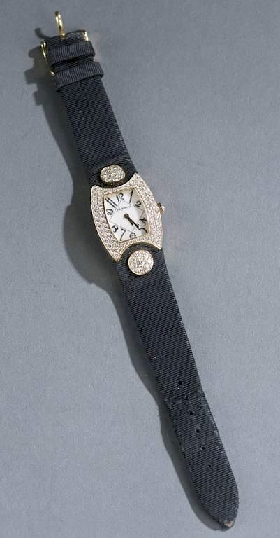 Appraisal: DeLaneau Princess ct diamond ladies watch A DeLaneau Princess ct