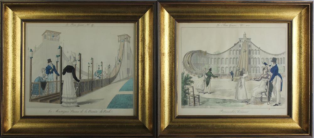 Appraisal: PAIR OF PRINTS FROM 'LE BON GENRE' along with another