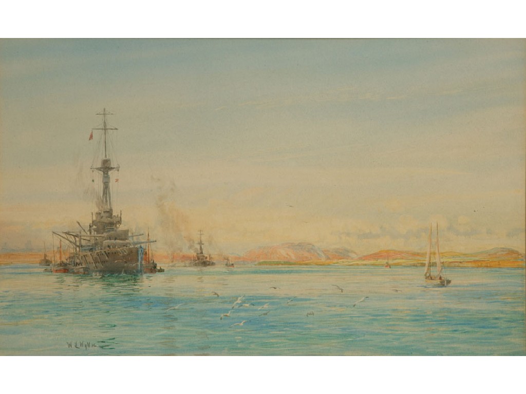 Appraisal: WILLIAM LIONEL WYLLIE Super Dreadnoughts signed and the reverse inscribed