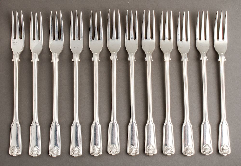 Appraisal: James Robinson Silver Cocktail Forks Set of James Robinson Inc