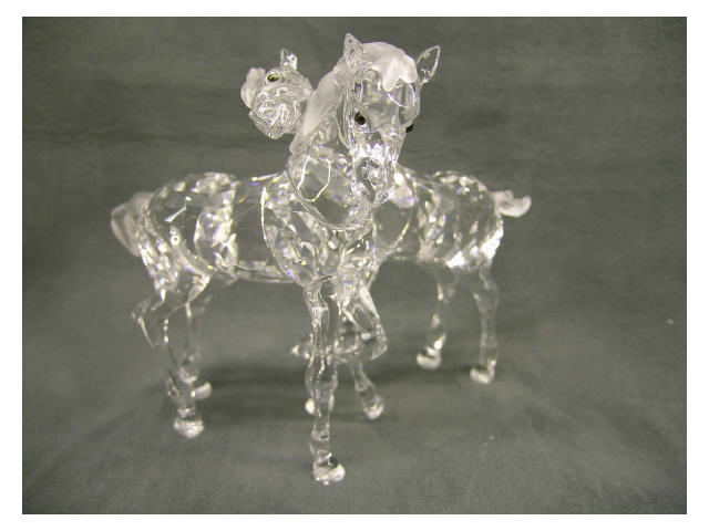 Appraisal: Swarovski Crystal Miniatures Horse Figurine depicting two joined horses