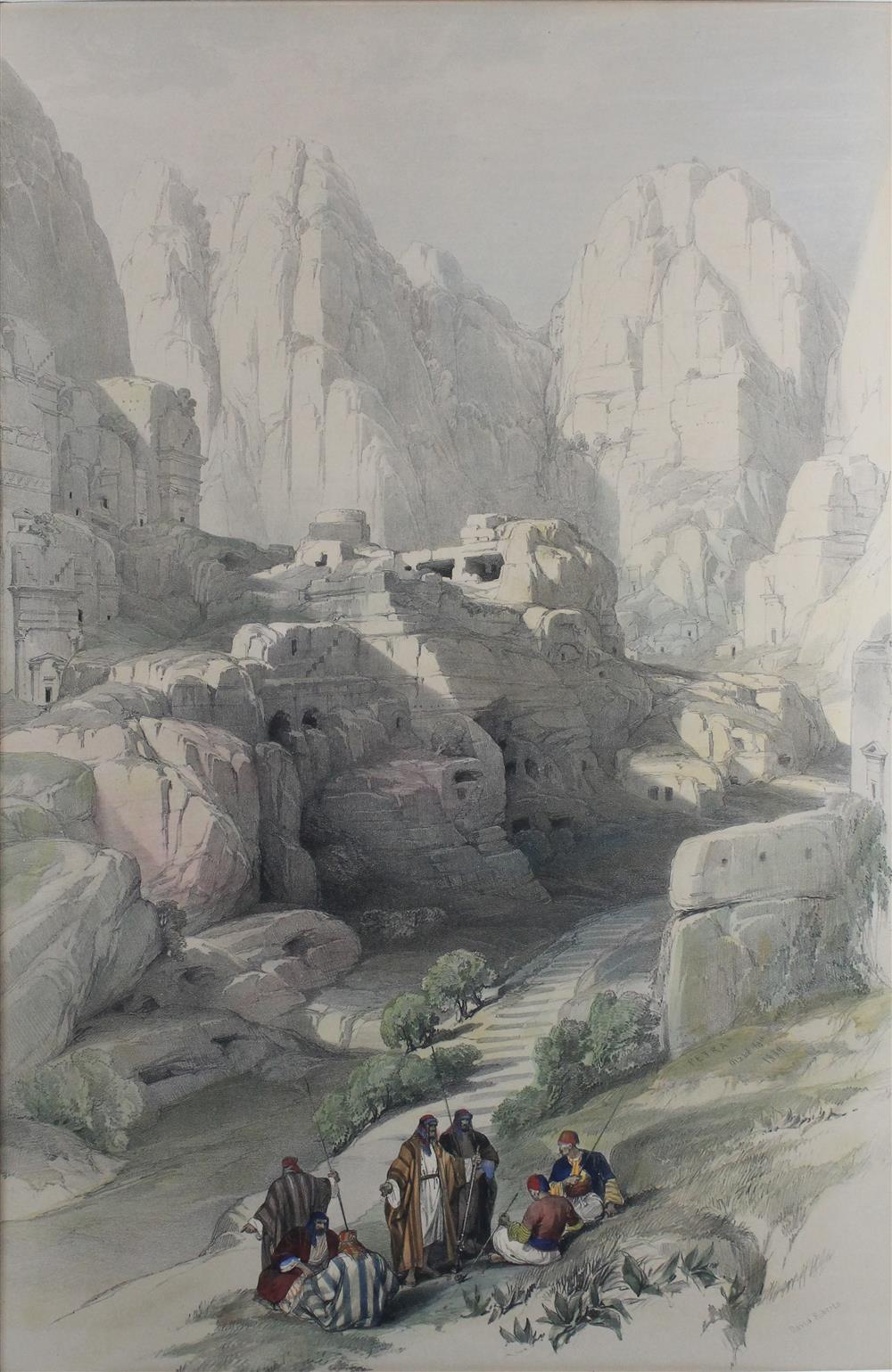 Appraisal: DAVID ROBERTS SCOTTISH - THE RAVINE PETRA Color lithograph X