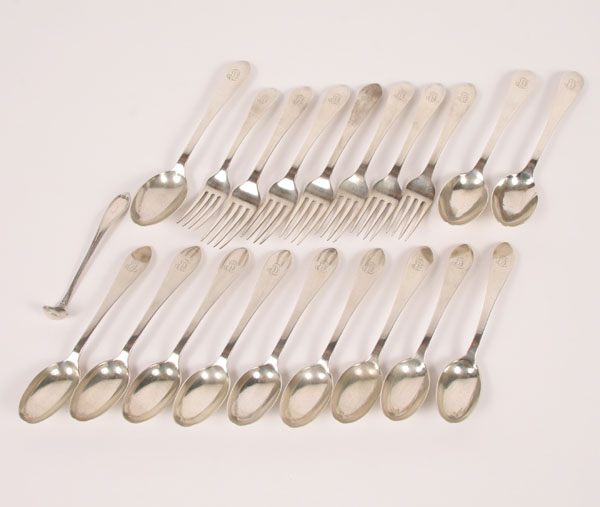 Appraisal: Tiffany Co sterling silver flatware in the Faneuil pattern including