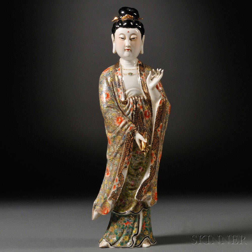 Appraisal: Famille Rose Figure of Guanyin China th th century the