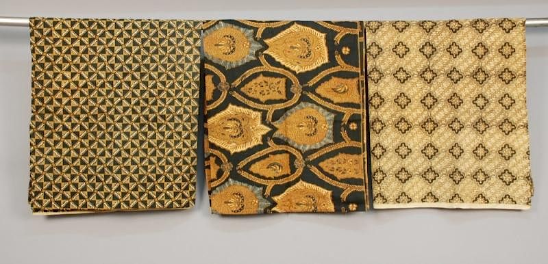 Appraisal: THREE BATIKS th C One lattice design one check and