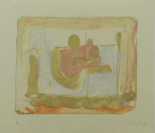 Appraisal: FRANKENTHALER Helen Lithograph Reflections I Signed and dated lower right