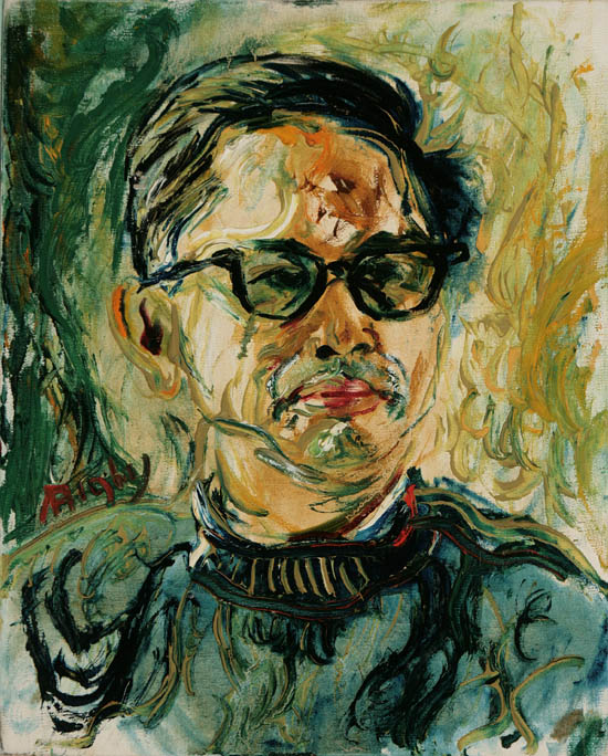 Appraisal: Affandi Indonesian - Portrait of Adi Rahyadi Brotosuhanjo Signed with