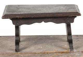 Appraisal: Pennsylvania walnut foot stool early th c '' h ''