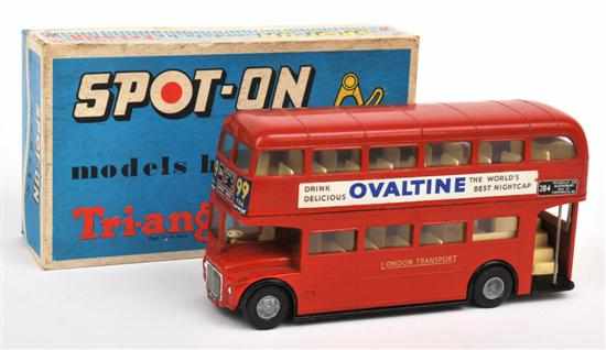 Appraisal: Spot-On London Transport Routmaster Bus red cream interior 'Ovaltine' decals