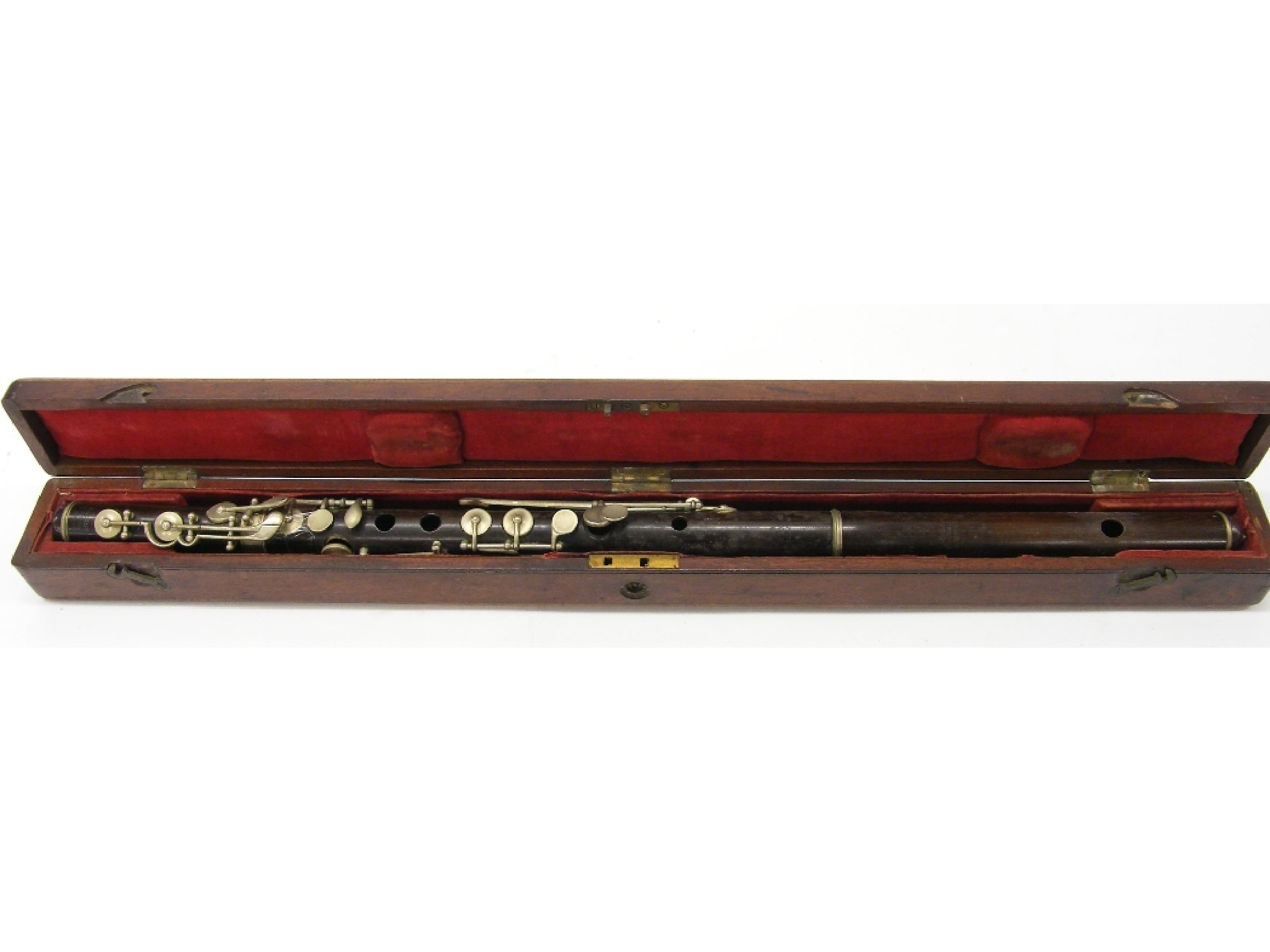 Appraisal: Mid th century cocuswood Siccama model flute by and stamped