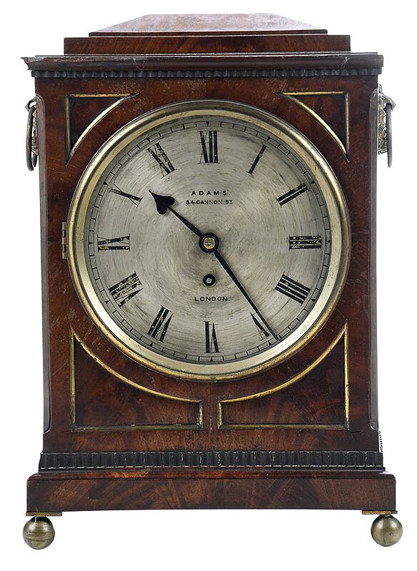 Appraisal: Regency Mantel Clock Signed Adams Brittish th century stepped top