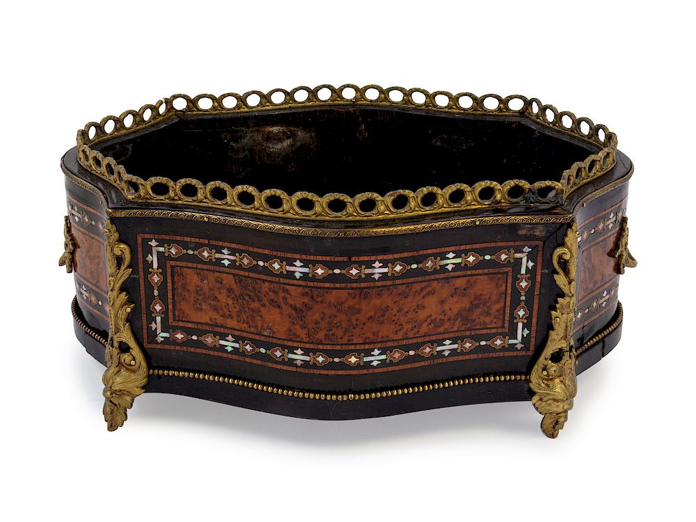 Appraisal: A Napoleon III Boulle Marquetry Jardiniere A Napoleon III Boulle