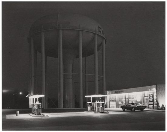 Appraisal: George Tice b Petit s Mobil Station Cherry Hill N