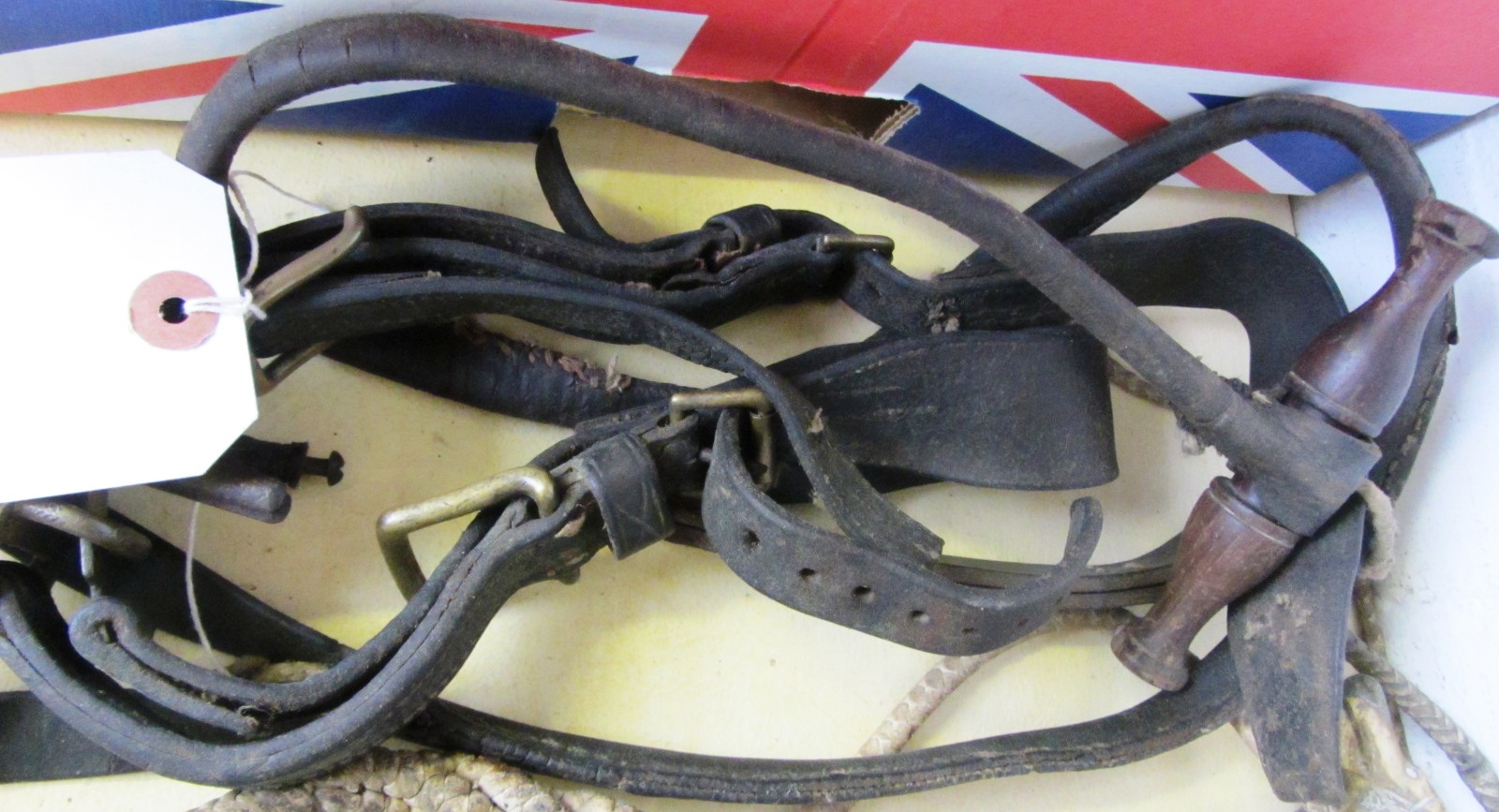 Appraisal: An early th century hare coarsing leather dog lead with