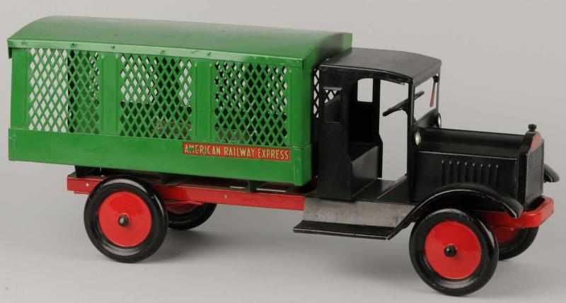 Appraisal: Pressed Steel Keystone Railway Express Truck Toy Description Repainted with