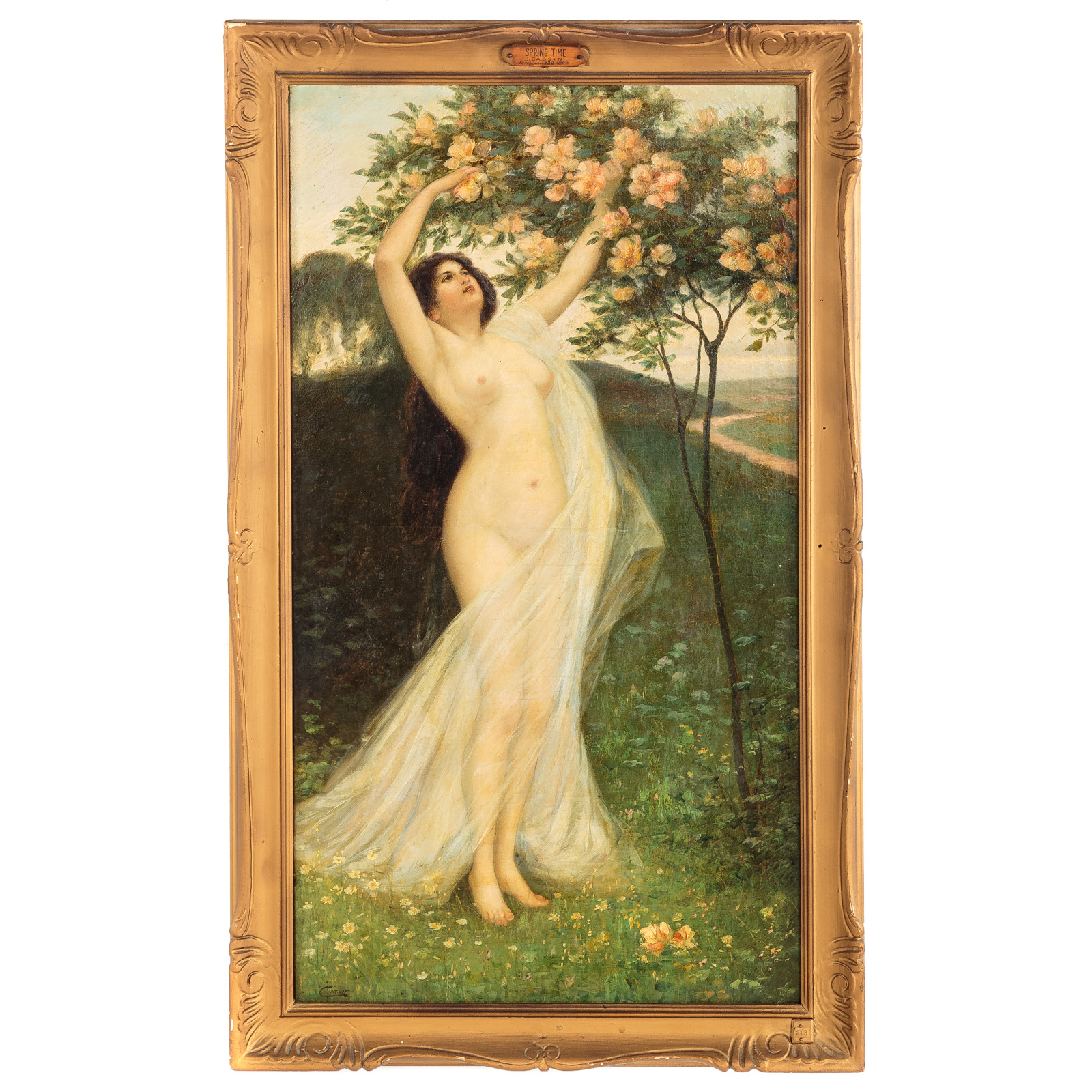 Appraisal: J CASSIN ALLEGORY OF SPRING OIL ON CANVAS American th