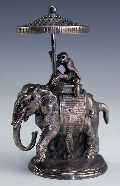 Appraisal: Christofle Silver Plate Elephant Toothpick Holder Christofle French silver plated