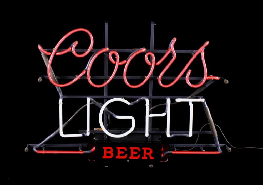 Appraisal: Coors Light Beer Neon Advertisement Sign For your consideration is