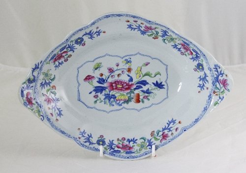 Appraisal: A Spode stone china oval fruit dish Indian Tree pattern