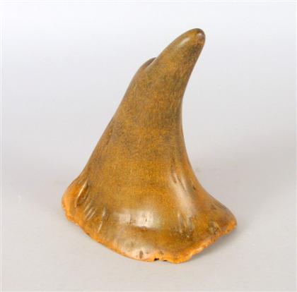 Appraisal: Large full-tip rhinoceros horn late th century Tapering tip stepped